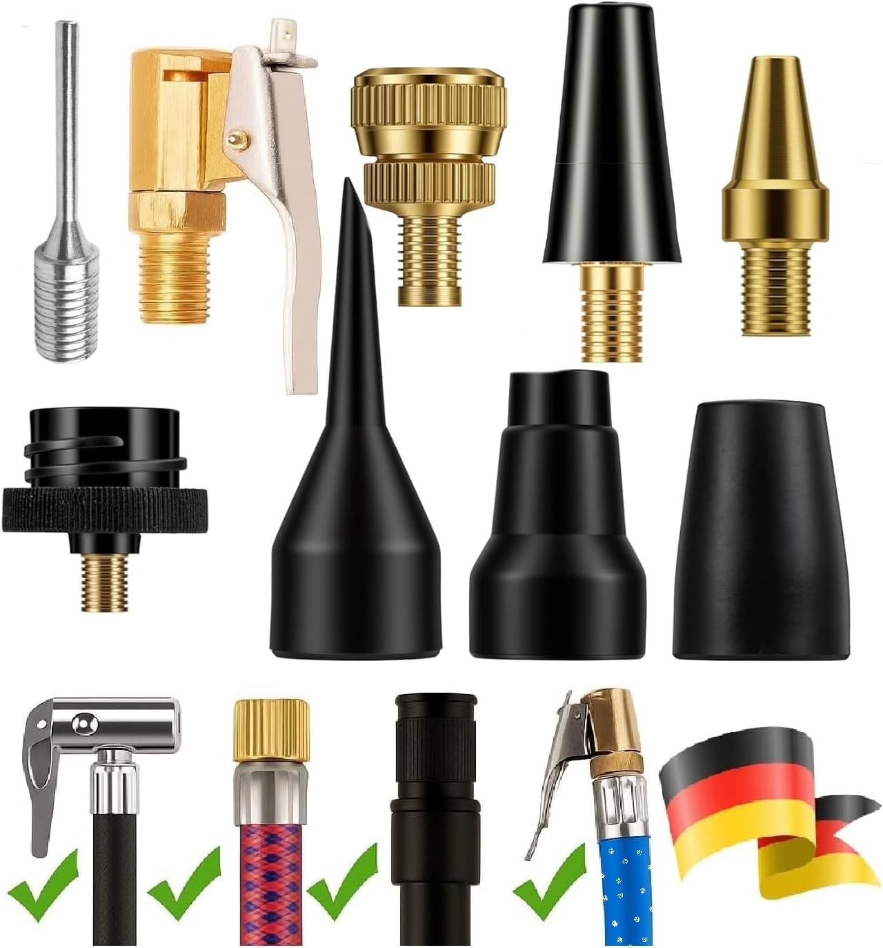 Kit 8 Pzas Adaptador Inflado para Bicicleta