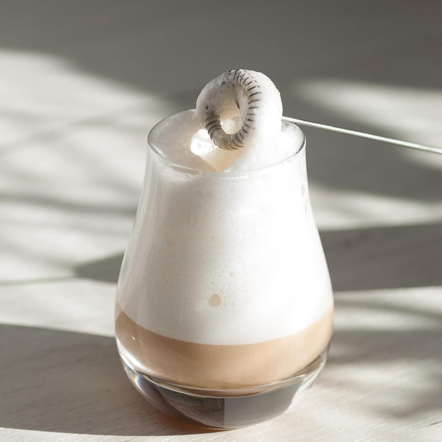 Espumador leche café recargable 9pulg 3 velocidades