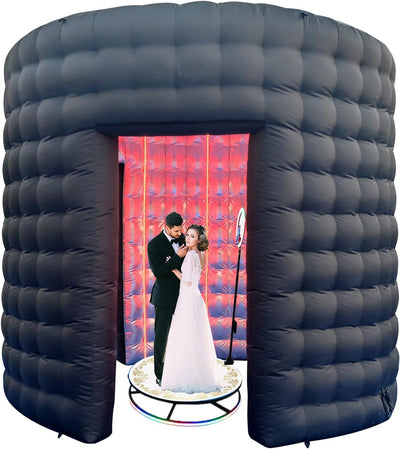 Recinto inflable LED redondo 10 pies con telón 360 bodas fiestas