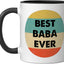 Taza de cerámica Baba Name negra/blanca