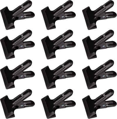 12 Pzas Clips Resorte 4-1/4pulg Soporte Metal Estudio Fotografía