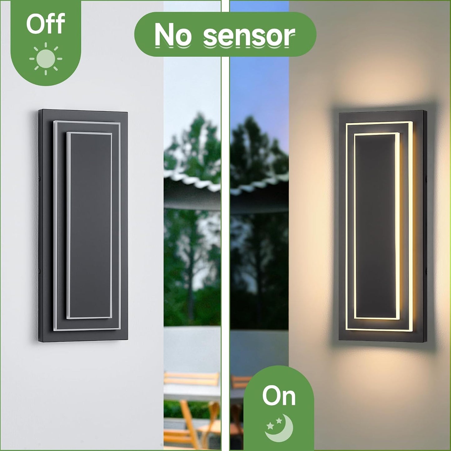 Lámpara aplique pared exterior LED negro 15.7pulg