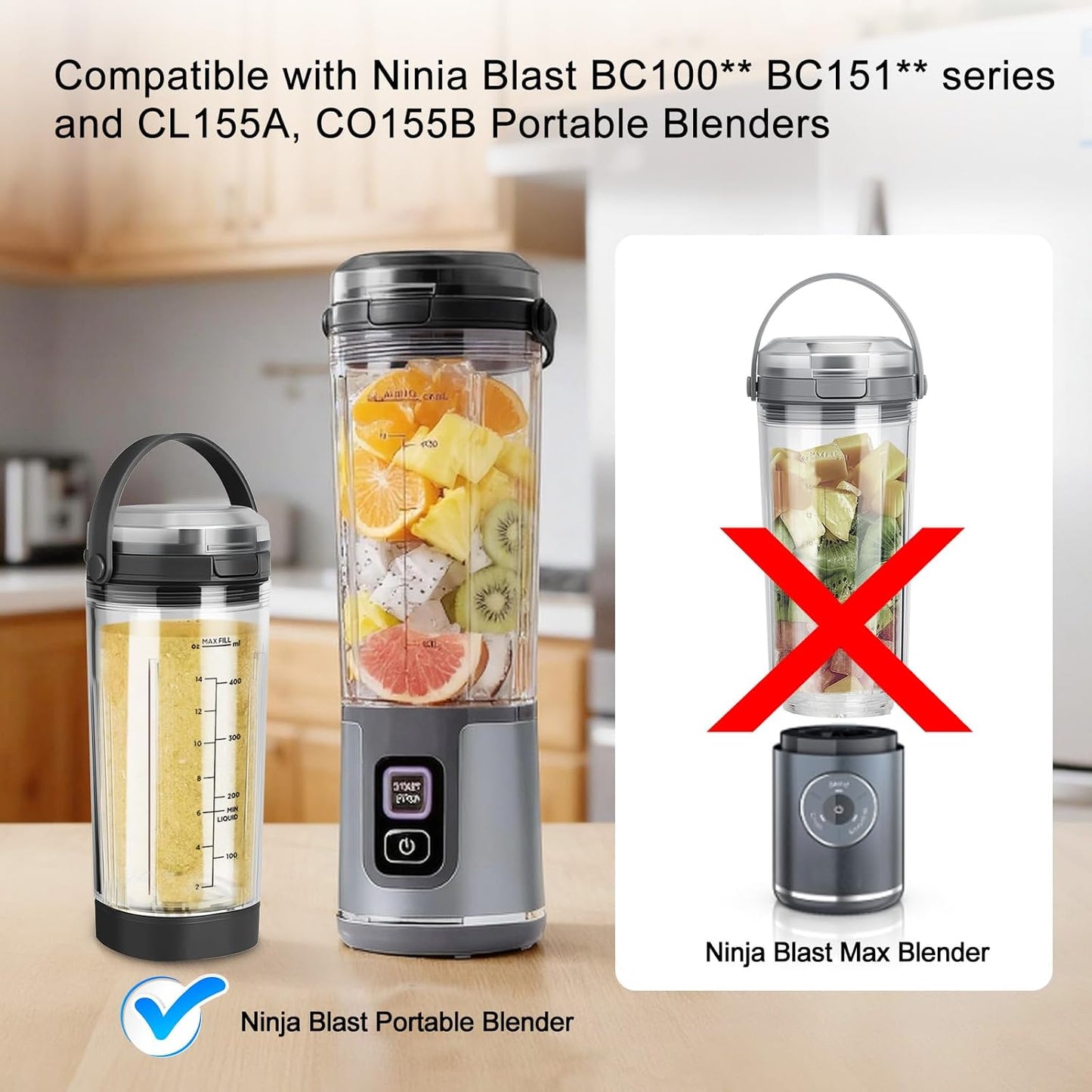 4 Pzas Vaso Mezcla 18oz Tapa Cubierta Sin BPA