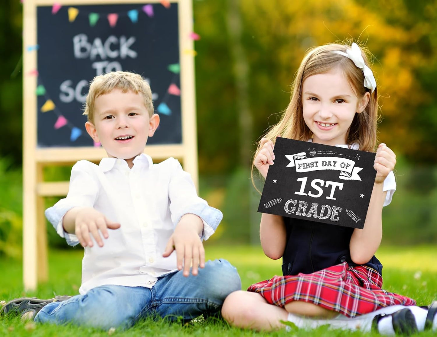 Letreros primer y último día de escuela doble cara