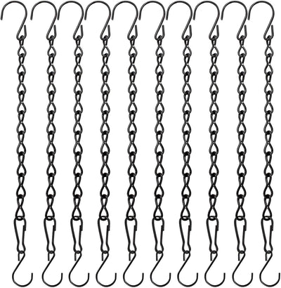 10 Cadenas Colgantes Negras 9.5pulg para Jardín y Pizarras