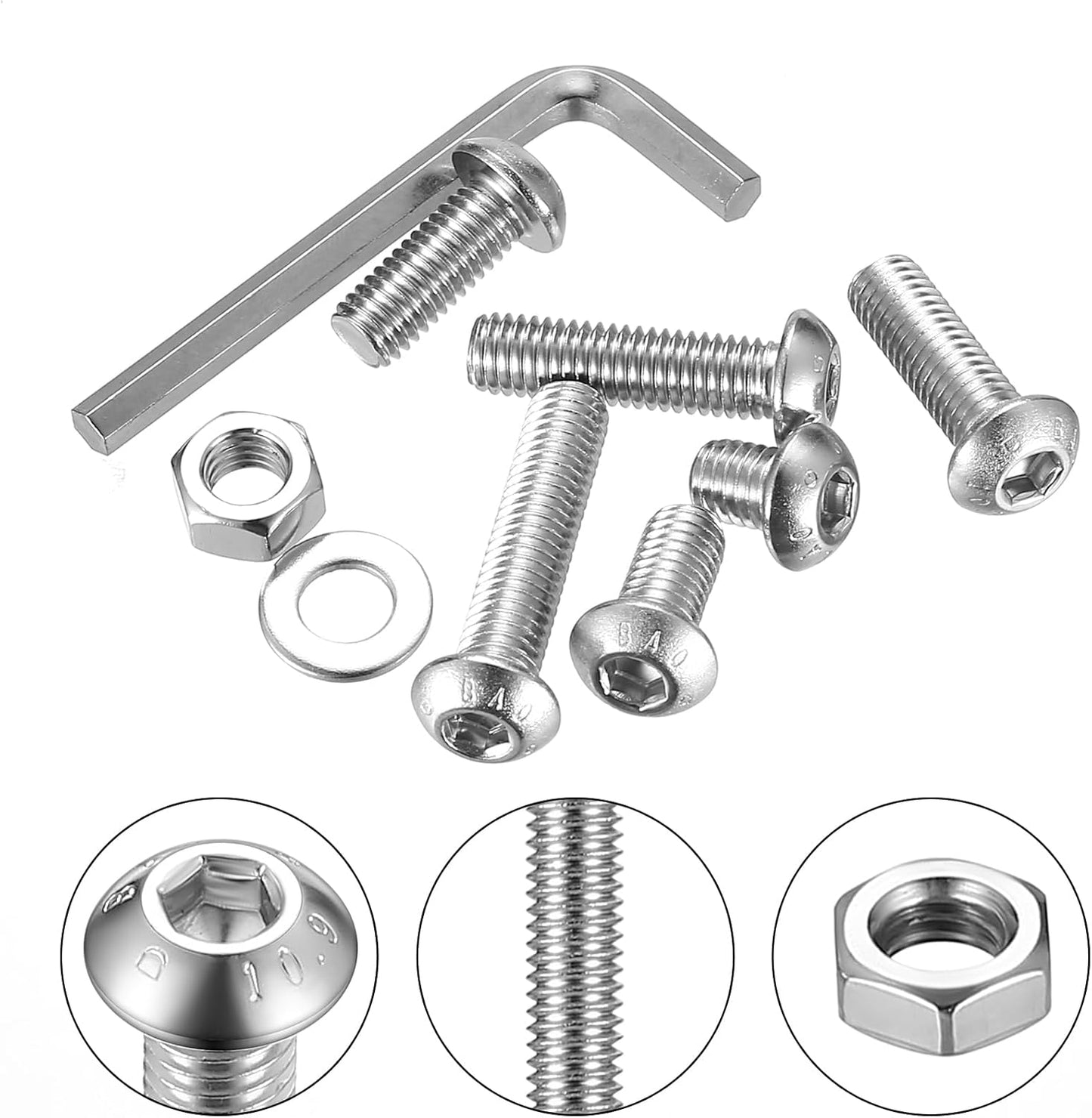 Kit surtido s y tuercas métricas hexagonales