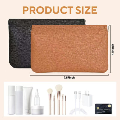 2 Bolsas Maquillaje Cuadros Impermeables Organizador Cuero Viaje