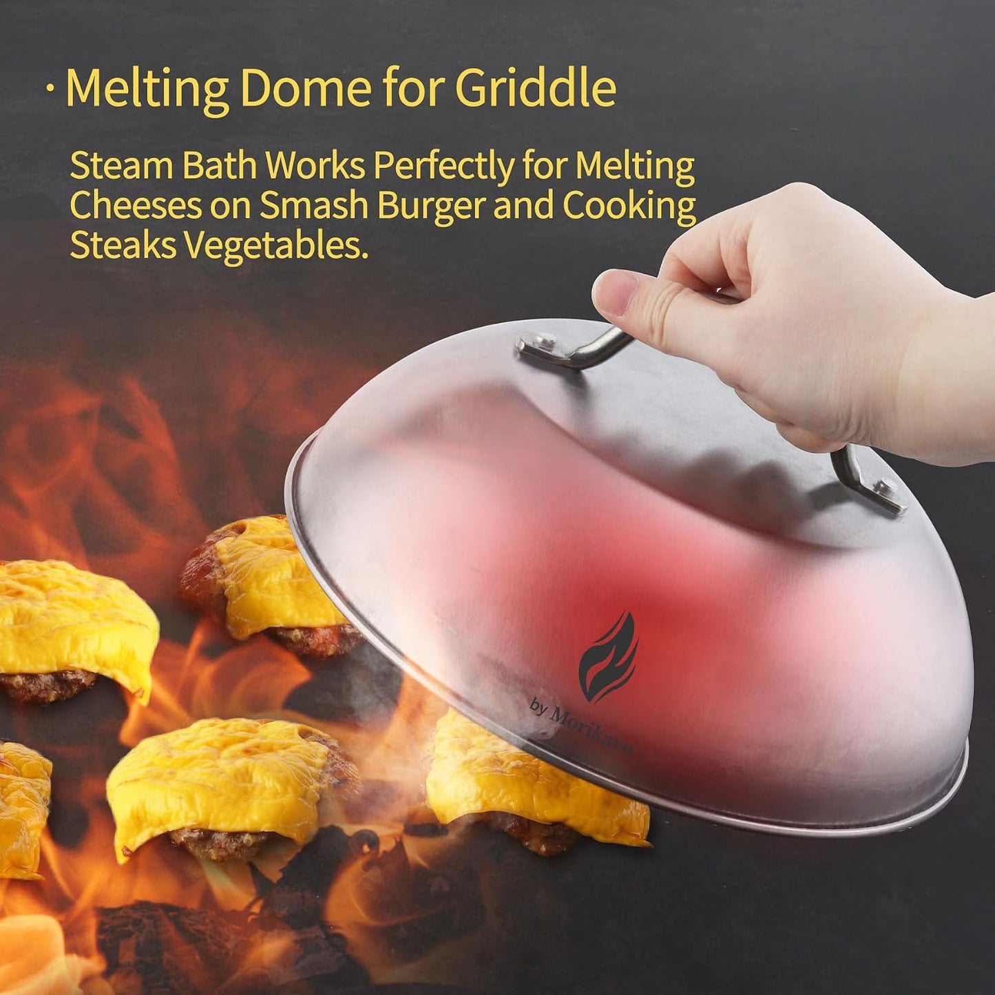 Cúpula queso acero inox 9pulg tapa parrilla