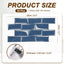 10 Azulejos Autoadhesivos Textura Mable 3D 9.4x4.7pulg Azul Marino