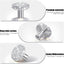 2 Pzas Manillas Baño Cocina Cristal Rhinestone Blanco