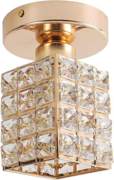 Lámpara empotrada pasillo cocina cristal K9 base metal