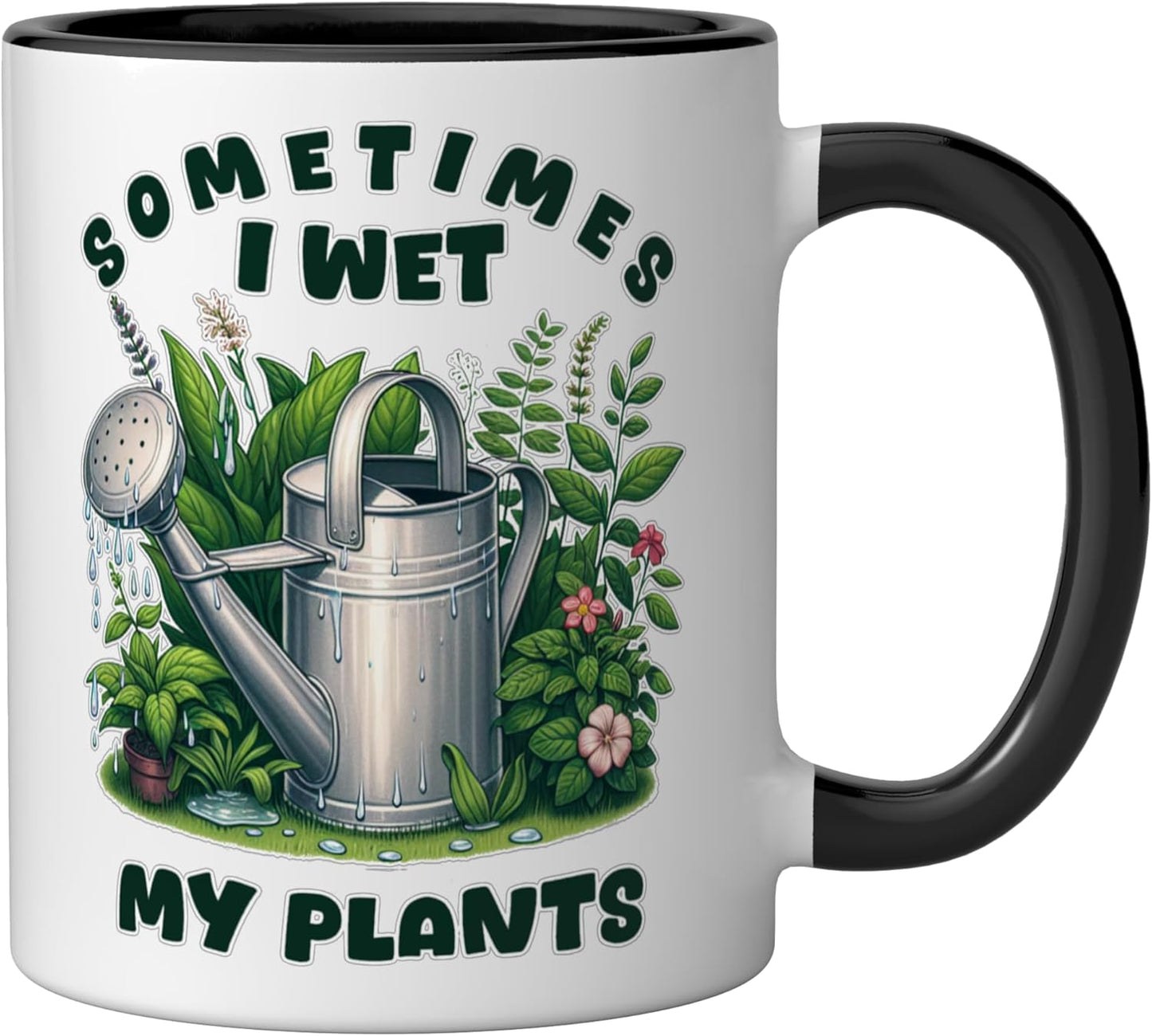 Taza cerámica para amantes de las plantas con dibujo divertido