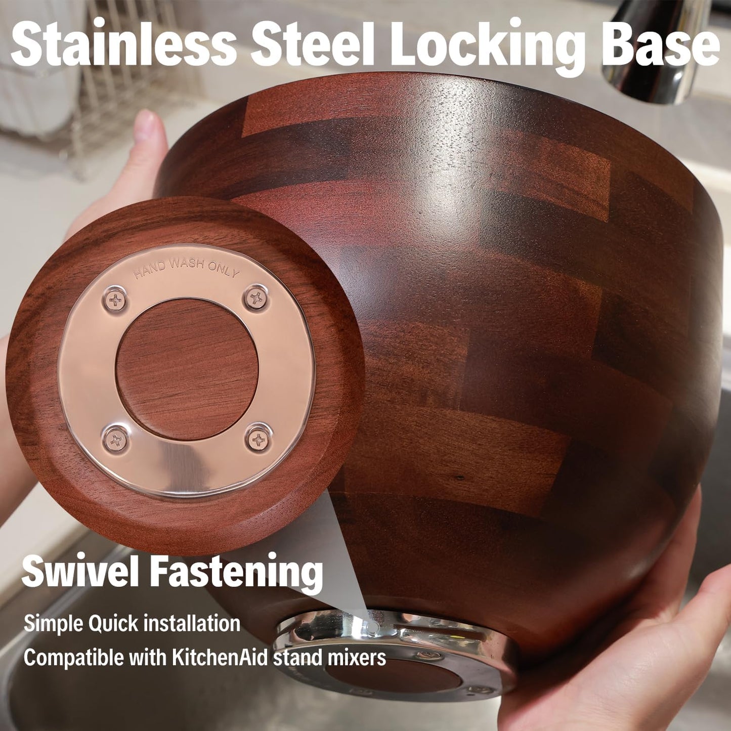 Tazón mezclar madera comp KitchenAid 4.5-5qt