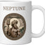 Taza cerámica de Neptuno dios del mar blanca