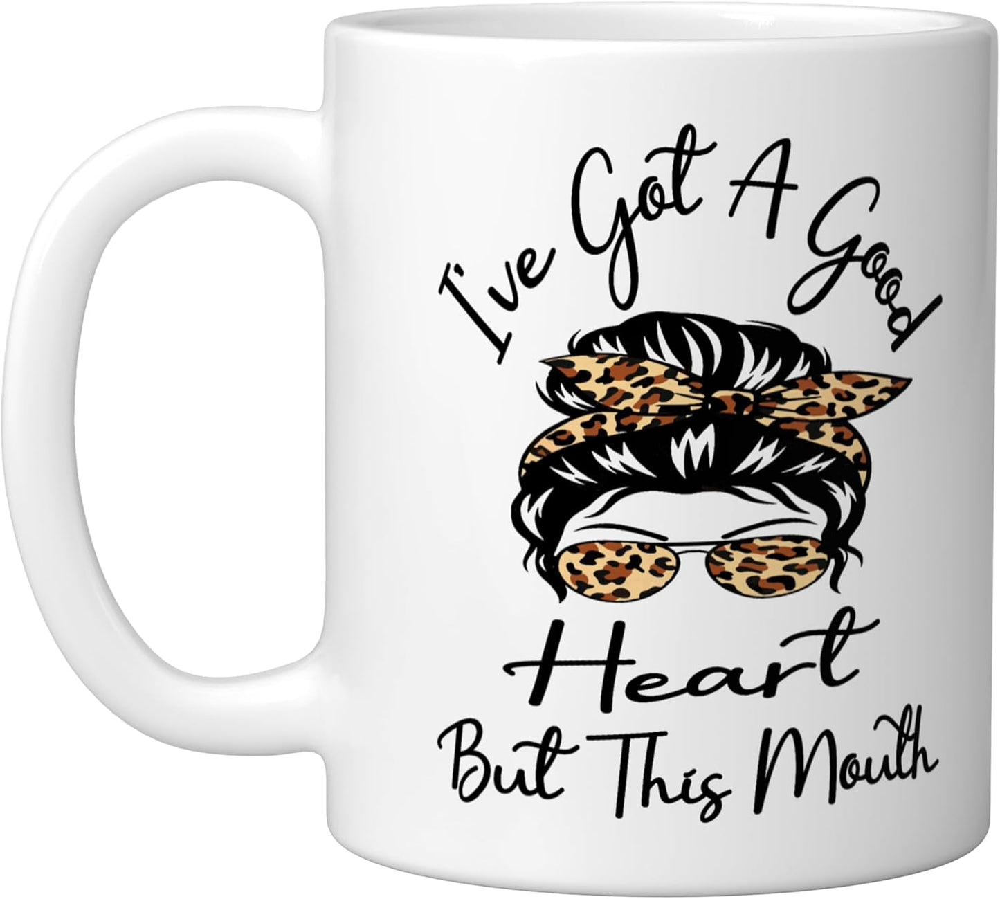 Taza de cerámica para café con mensaje divertido en blanco