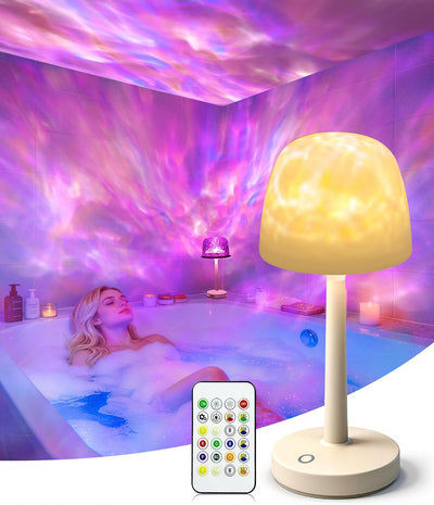 Luz baño spa lámpara ducha tactil remoto proyector 16 colores