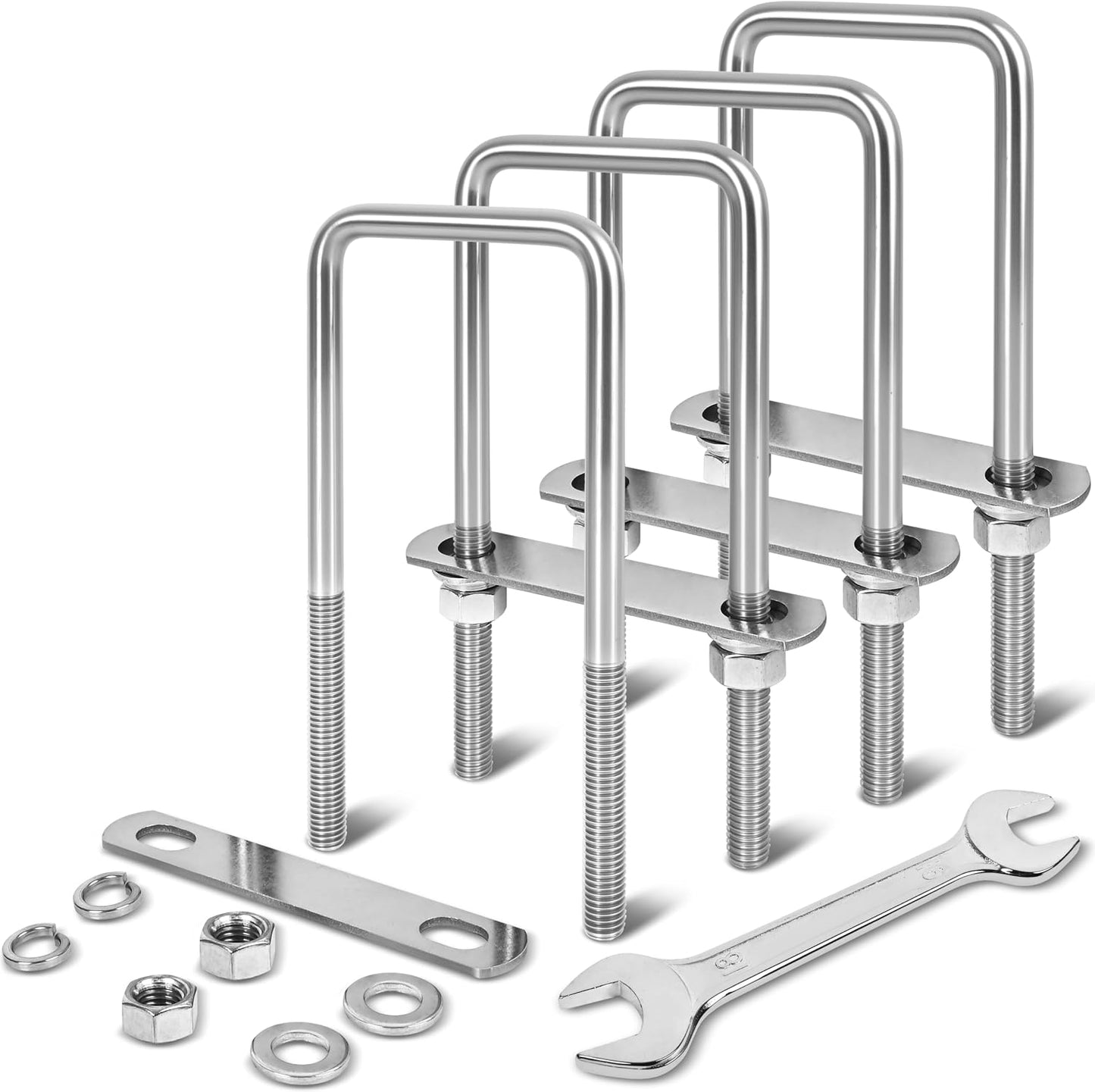4 Juegos Pernos U M12 Acero Inox 304 3pulg