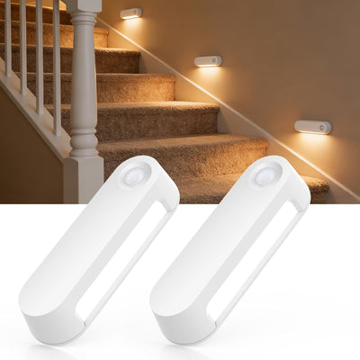 Luz Nocturna Sensor Movimiento Recargable 1800mAh Blanco Cálido