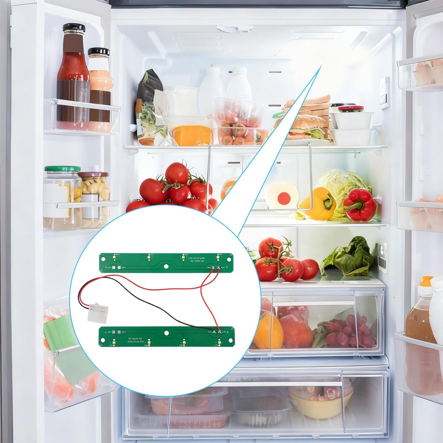 Repuesto luz LED refrigerador WRX735SDH WRF555SDFZ