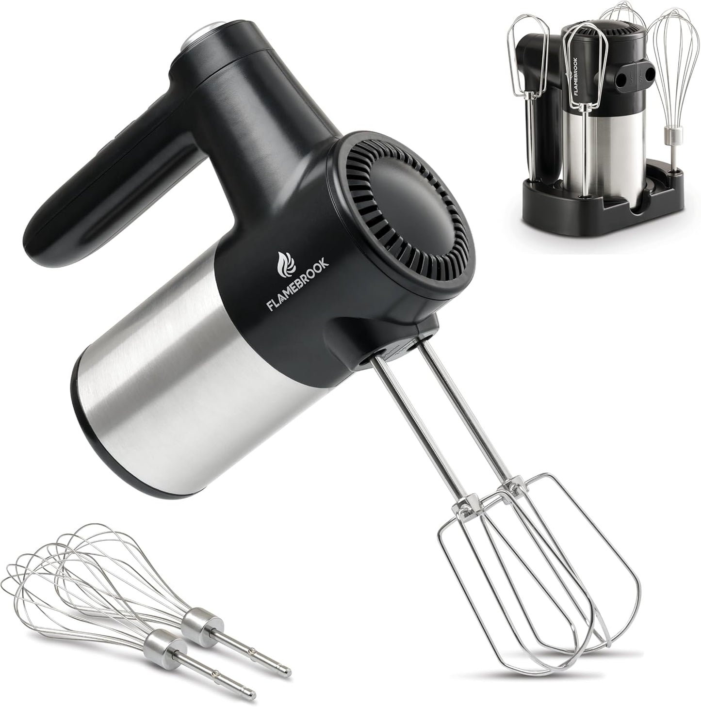 Batidora mano inalámbrica recargable 7 vel. acero inox