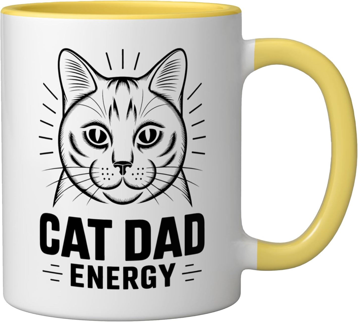 Taza Cerámica Dad Energy Amarillo/Blanco