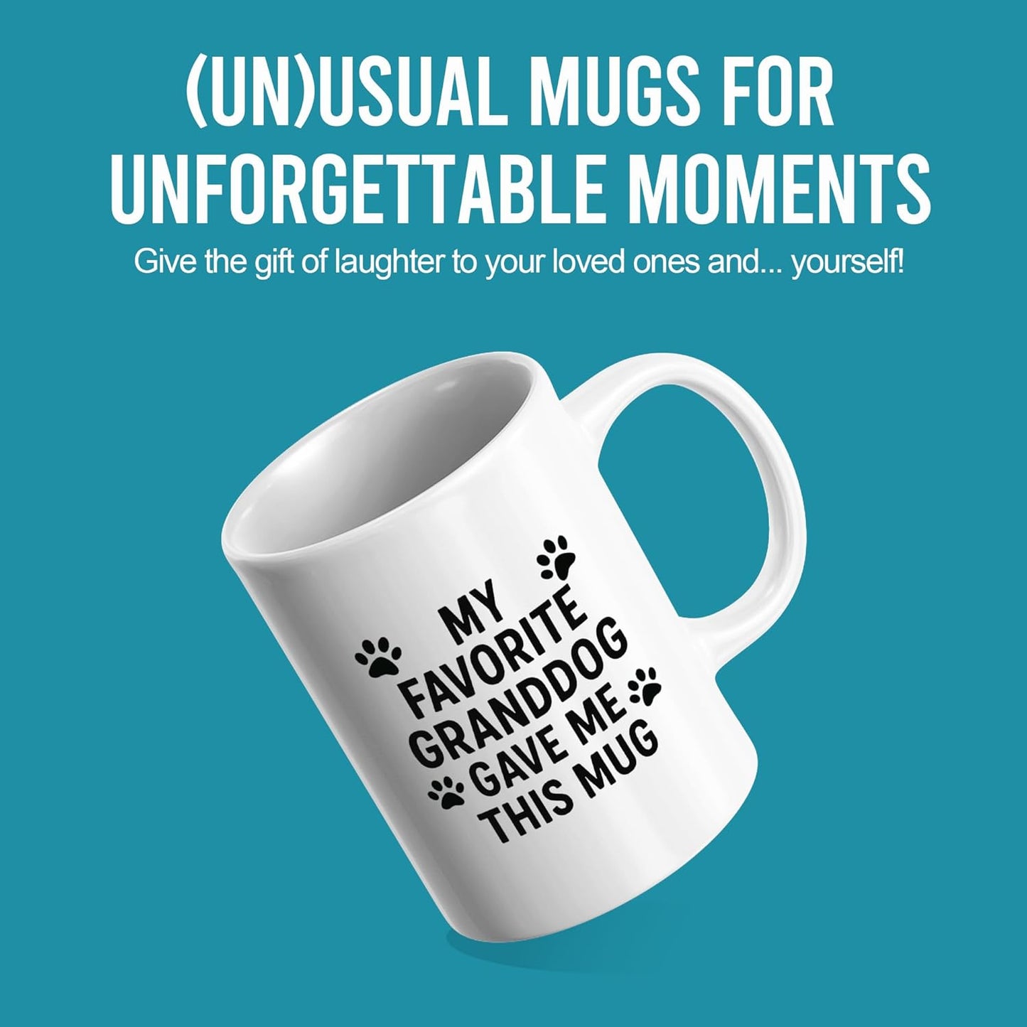 Taza de café de cerámica con texto en inglés My Favorite Granddog para dueños de perros