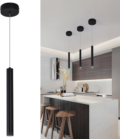 Lámpara colgante mini 3 luces LED para cocina isla comedor