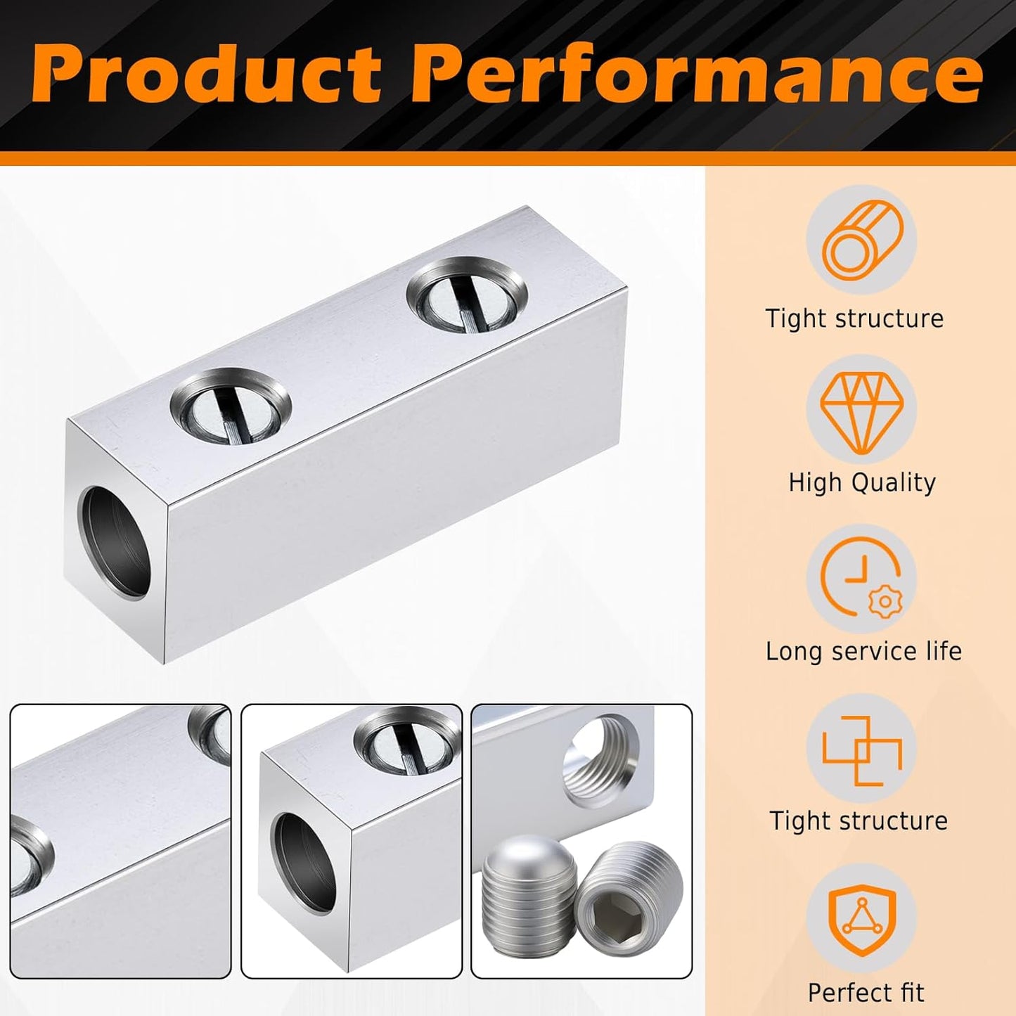 Pack 2 Conectores Mecánicos Aluminio 2-14 AWG Plata