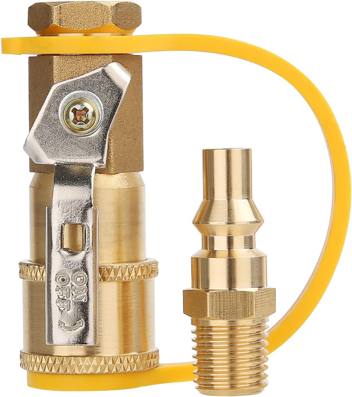 Adaptador propano RV 1/4pulg con válvula cierre