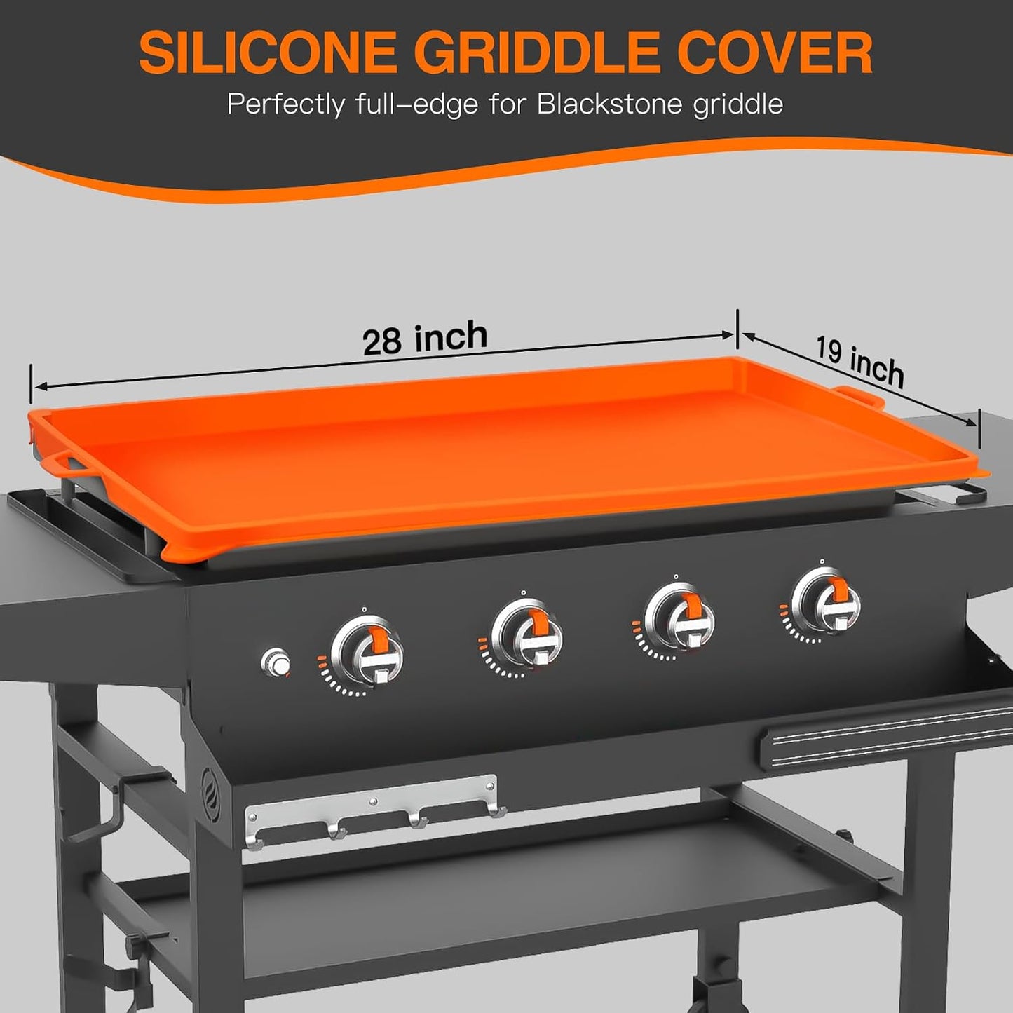 Cubierta silicona Blackstone 28pulg asas borde completo