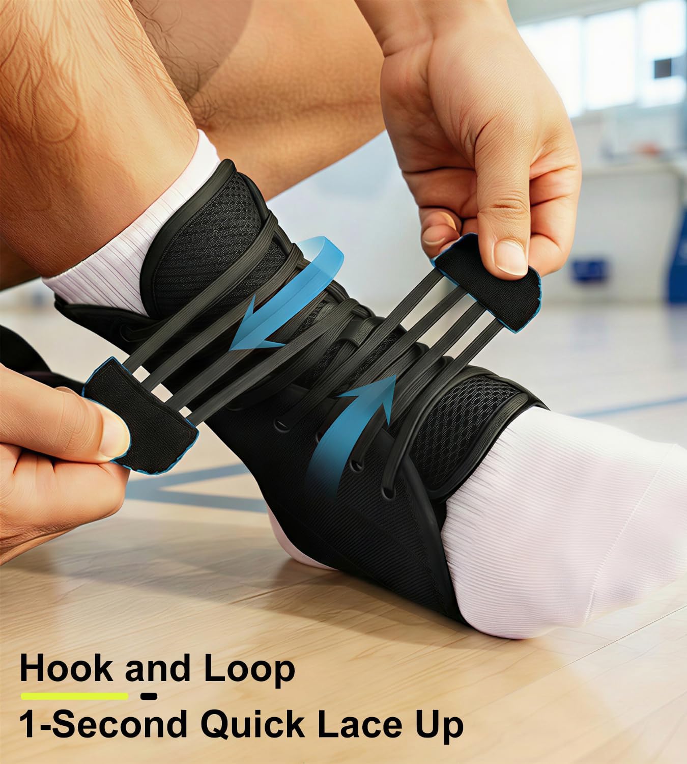 Tobillera rápida con cordones ajustables