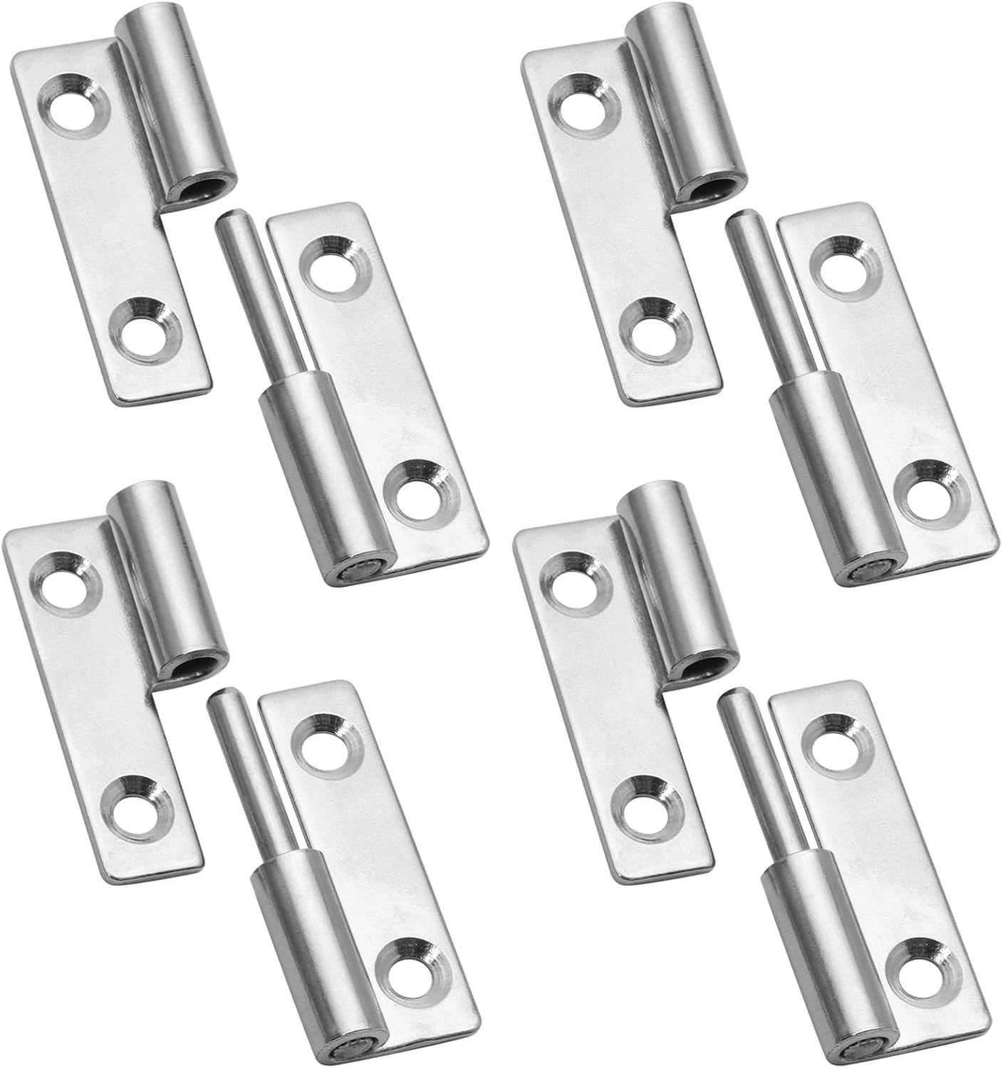 4 Bisagras Acero Inox Desmontables 2pulg