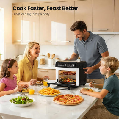 Horno Freidora Aire 1400W 19qt Pantalla LCD