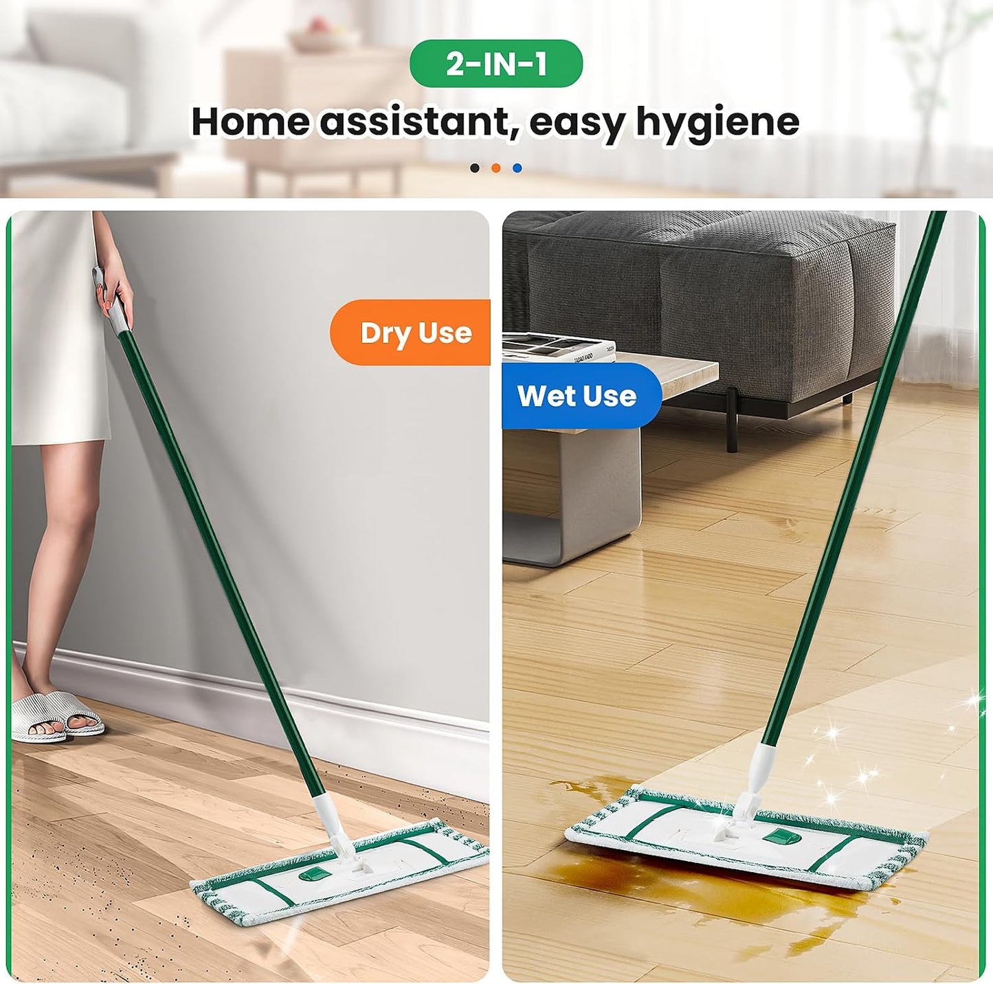 4 Pzas Cabezales Microfibra para Mopa Libman Reutilizables