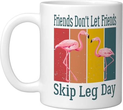Taza cerámica de gimnasio para leg day con frase divertida
