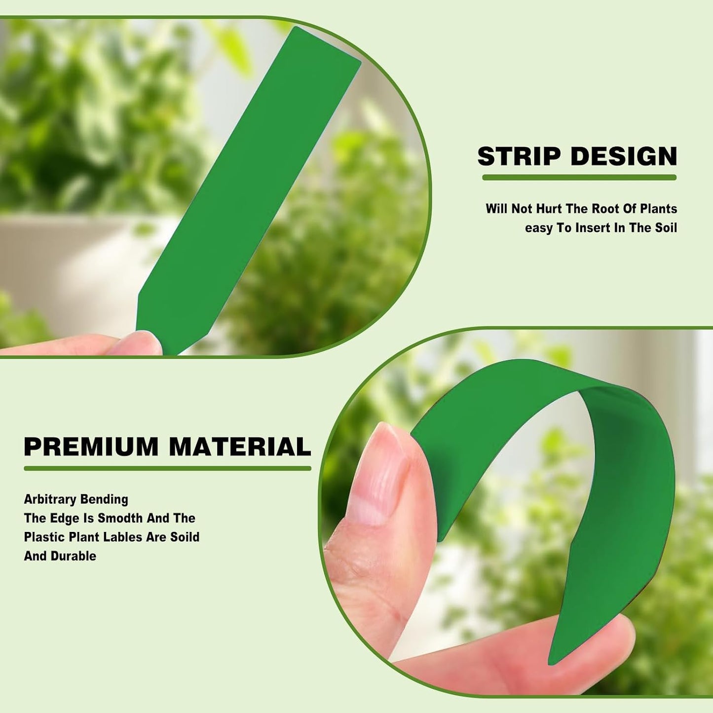 Etiquetas plástico impermeables para plantas jardín 200uds