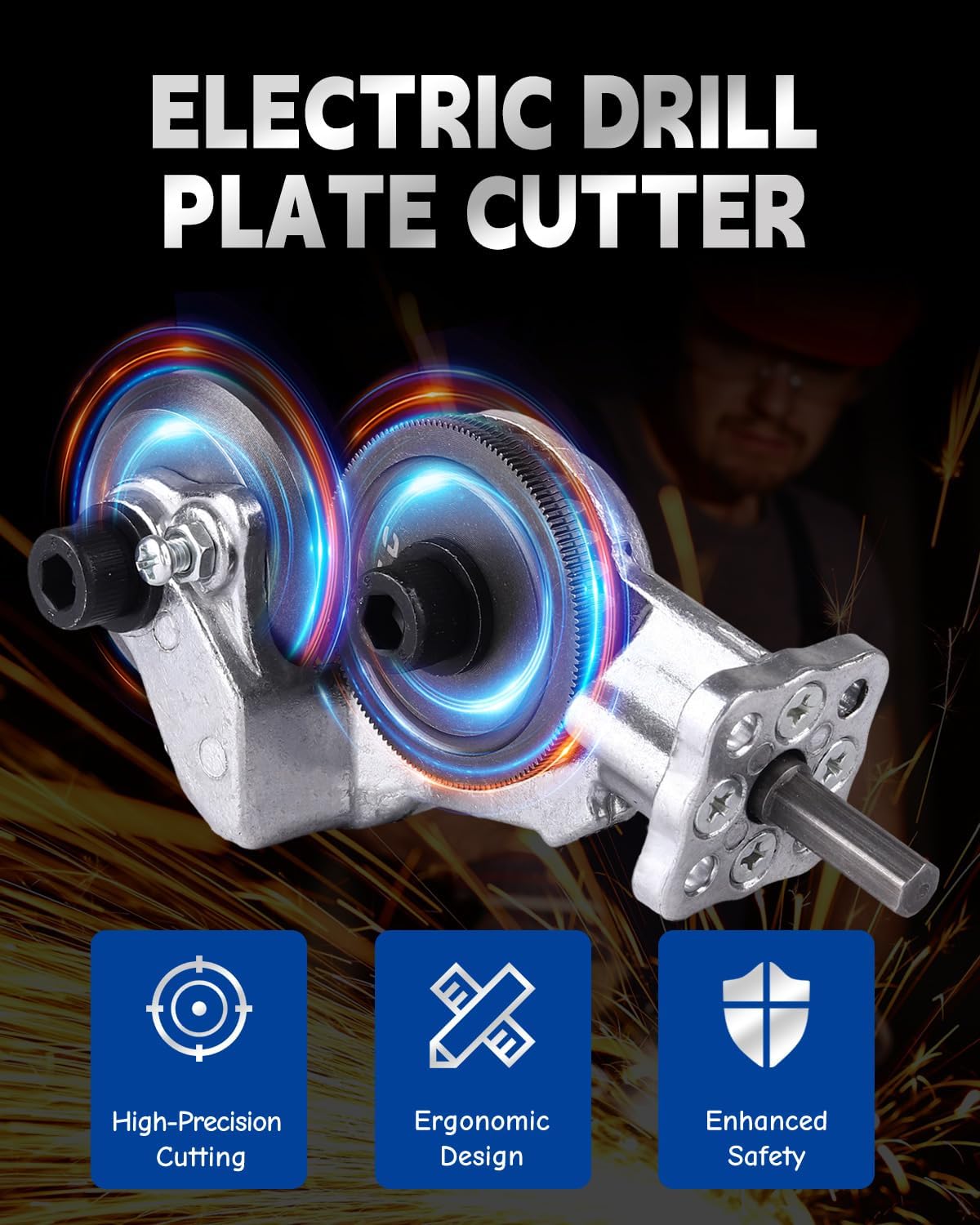 Cortador placa taladro metal Nibbler con adaptador