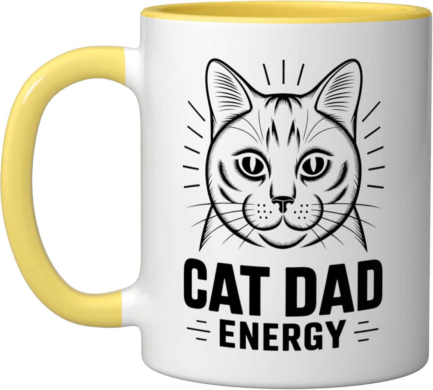 Taza Cerámica Dad Energy Amarillo/Blanco