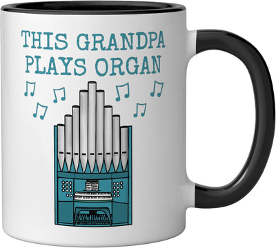 Taza de cerámica para padre This Grandpa Juega Organo