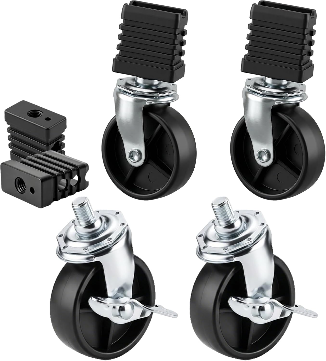 Ruedas giratorias 3pulg bloqueo para parrilla Charbroil