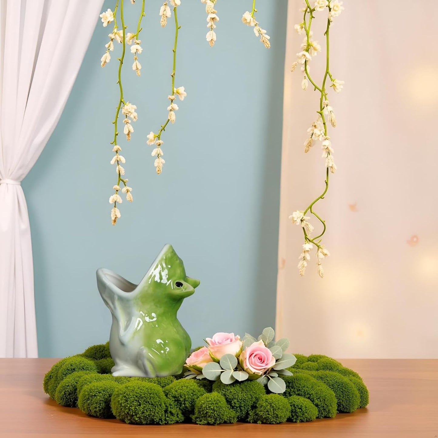Maceta rana cerámica para suculentas cactus decoración hogar