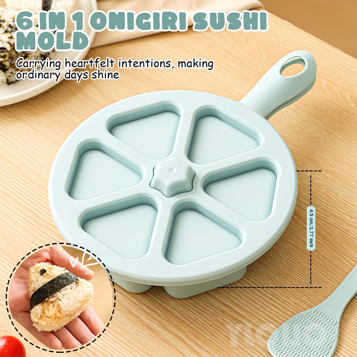 Juego 6 Moldes Sushi Onigiri Sin BPA Alimenticio