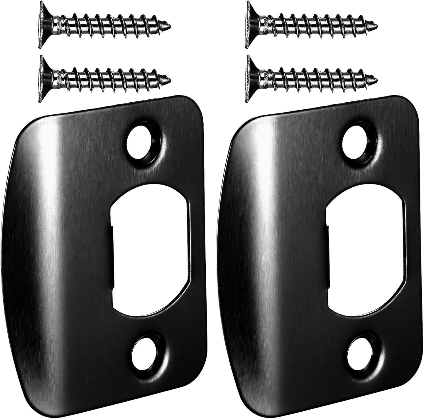 2 Pzas Placas Bloqueo Puerta Redondas Interior Negro