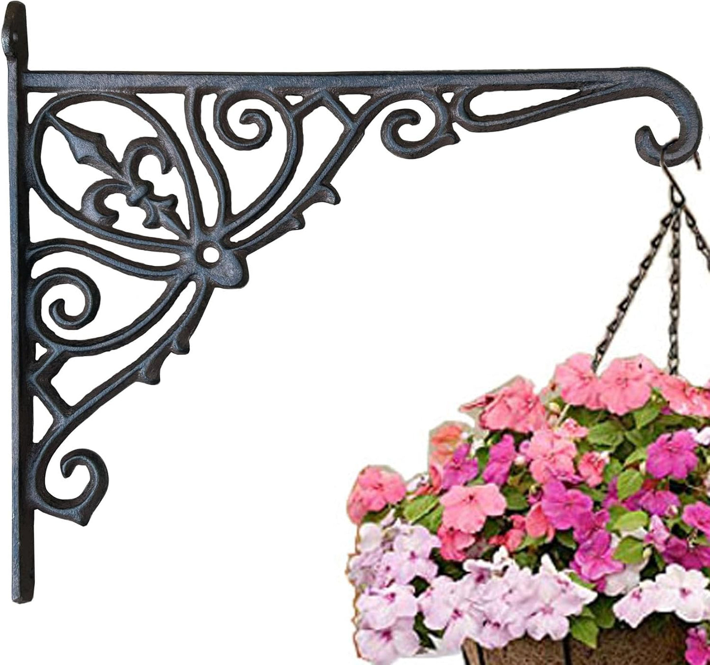 Soporte gancho hierro fundido 12pulg para pared