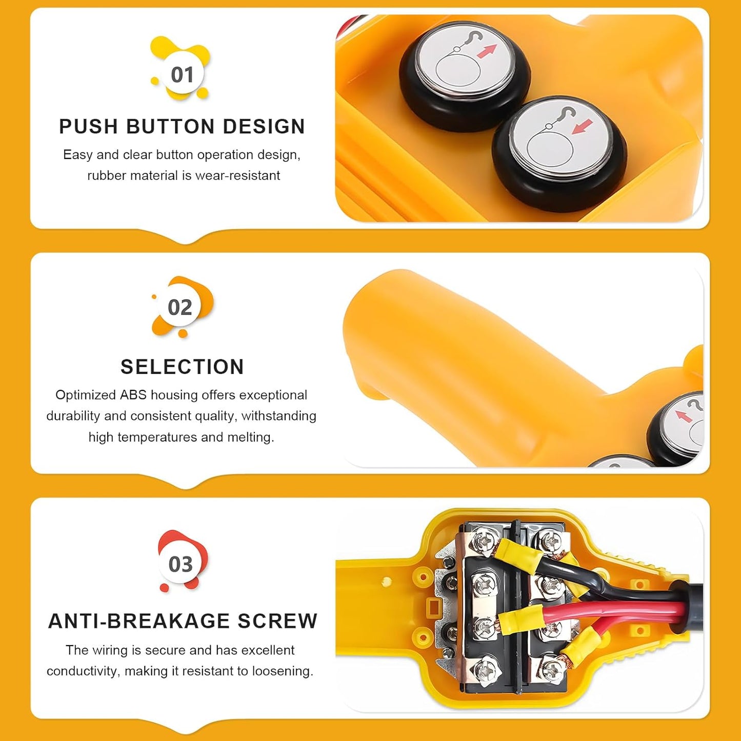 Control remoto cabrestante 12V con botón pulsador