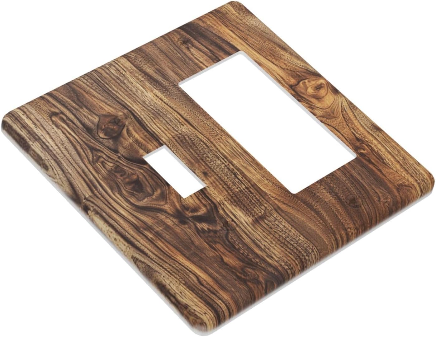 Cubiertas salida madera marrón textura envejecida placa interruptor