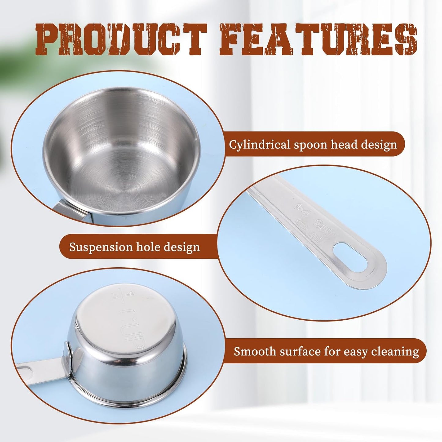 2 Tazas Medidoras Acero Inox 2oz para Cocina