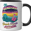 Taza cerámica Benidorm Beach Vacation Trips Negro/Blanco