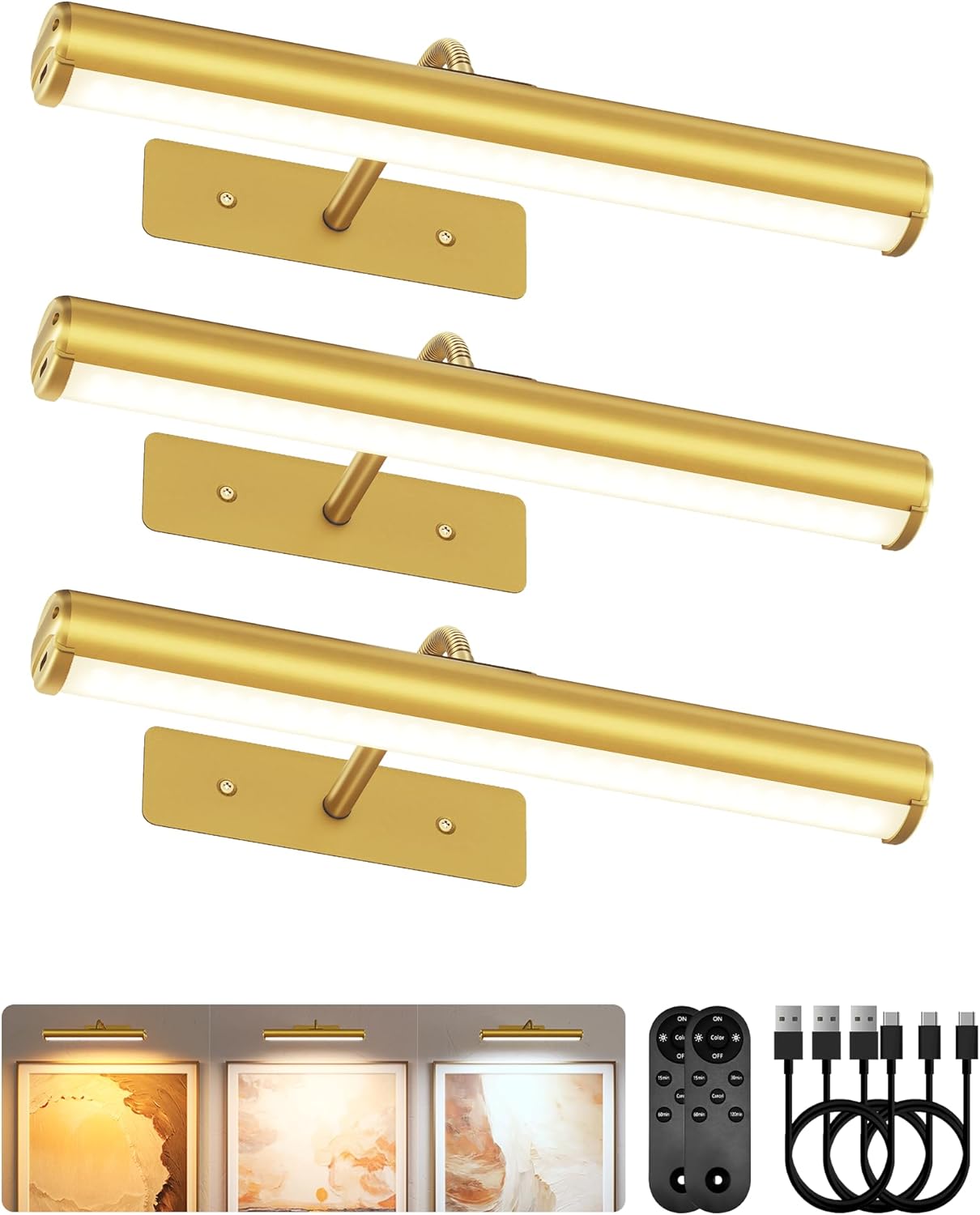 Luz artística inalámbrica 13pulg recargable 4000mAh