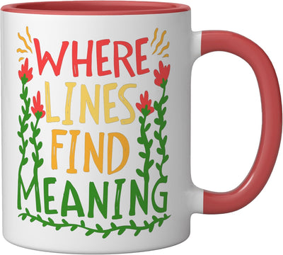 Taza Cerámica para Dibujar Roja y Blanca